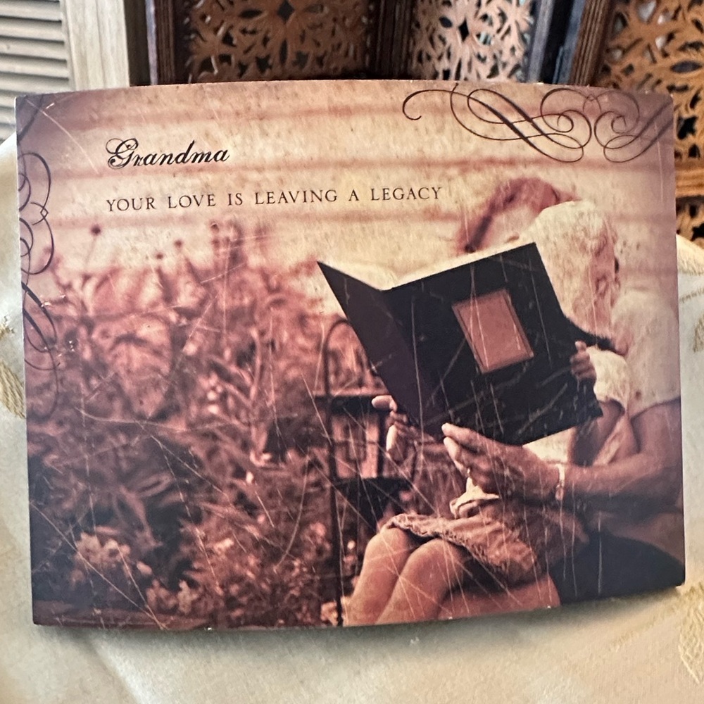 Demdaco The Julie Chen Collection Sepia Grandma Art / Wall Plaque.